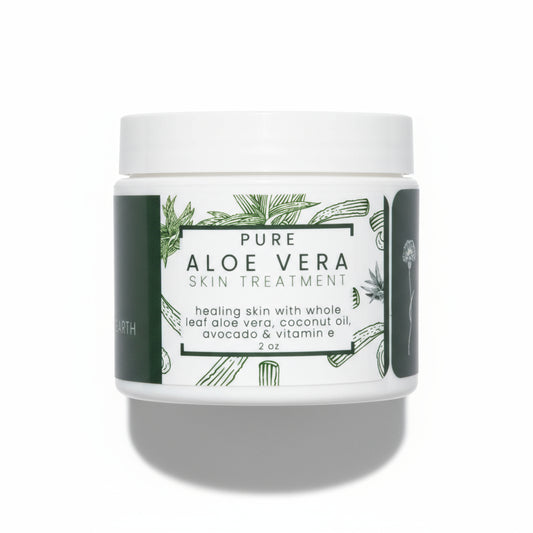 Pure Aloe Vera Skin Treatment - Organic Coconut, Olive Oil & Vitamin E, 2 oz