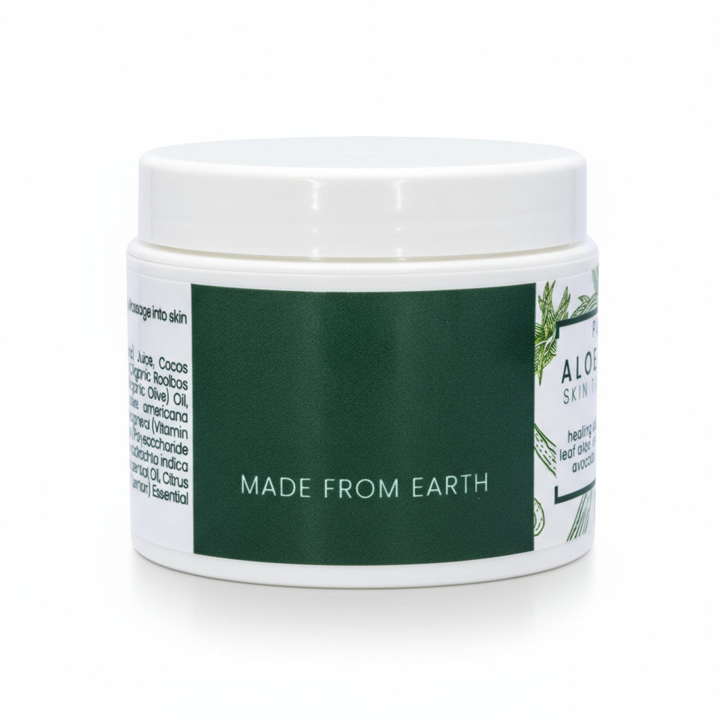 Pure Aloe Vera Skin Treatment - Organic Coconut, Olive Oil & Vitamin E, 2 oz